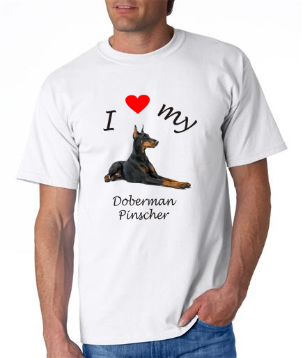 Dogs - Doberman Pinscher Picture on a Mens Shirt